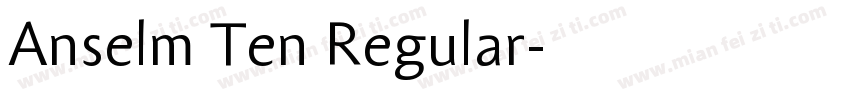 Anselm Ten Regular字体转换